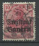 [German Empire Postage Stamps Overprinted "Freistaat Bayern", type O4]