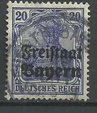 [German Empire Postage Stamps Overprinted "Freistaat Bayern", type O6]