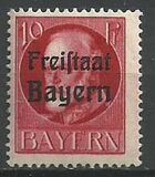 [King Ludwig III Overprinted "Freistaat Bayern", type P3]