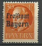 [King Ludwig III Overprinted "Freistaat Bayern", type P7]