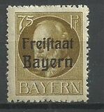 [King Ludwig III Overprinted "Freistaat Bayern", type P11]