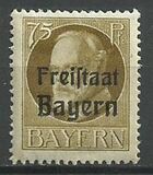 [King Ludwig III Overprinted "Freistaat Bayern", type P11]