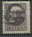 [King Ludwig III Overprinted "Freistaat Bayern", type P14]