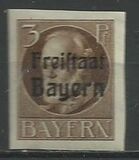 [King Ludwig III Overprinted "Freistaat Bayern", type P]