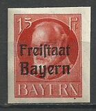 [King Ludwig III Overprinted "Freistaat Bayern", type P4]