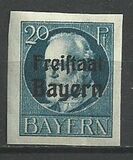 [King Ludwig III Overprinted "Freistaat Bayern", type P5]