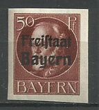 [King Ludwig III Overprinted "Freistaat Bayern", type P9]