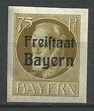 [King Ludwig III Overprinted "Freistaat Bayern", type P11]