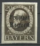 [King Ludwig III Overprinted "Freistaat Bayern", type P18]