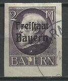 [King Ludwig III Overprinted "Freistaat Bayern", type P14]