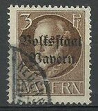 [Overprinted "Volksstaat Bayern", type N]