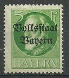 [Overprinted "Volksstaat Bayern", type N1]