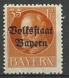 [Overprinted "Volksstaat Bayern", type N8]