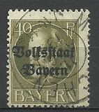 [Overprinted "Volksstaat Bayern", type N9]