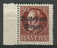 [Overprinted "Volksstaat Bayern", type N10]