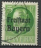 [King Ludwig III Overprinted "Freistaat Bayern", type P1]