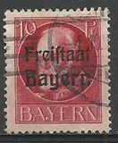 [King Ludwig III Overprinted "Freistaat Bayern", type P3]