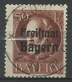 [King Ludwig III Overprinted "Freistaat Bayern", type P9]