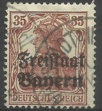 [German Empire Postage Stamps Overprinted "Freistaat Bayern", type O8]