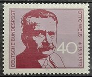 [The 100th Anniversary of the Birth of Otto Wels, Social Democrat, type UY]