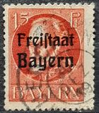 [King Ludwig III Overprinted "Freistaat Bayern", type P4]