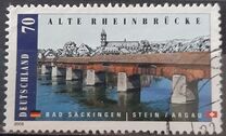 [The Old "Bad Säckingen - Stone Aargau" Bridge - Joint Issue with Switzerland, tip CNT]