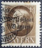 [Overprinted "Volksstaat Bayern", type N14]