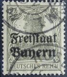 [German Empire Postage Stamps Overprinted "Freistaat Bayern", type O]