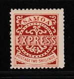 [Express Stamps - Line Above "X" Roughly Retouched. Upper Right Serif of "M" Bends Down to Dot, type A19]