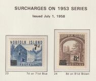 [Issues of 1953 Surcharged, type D1]